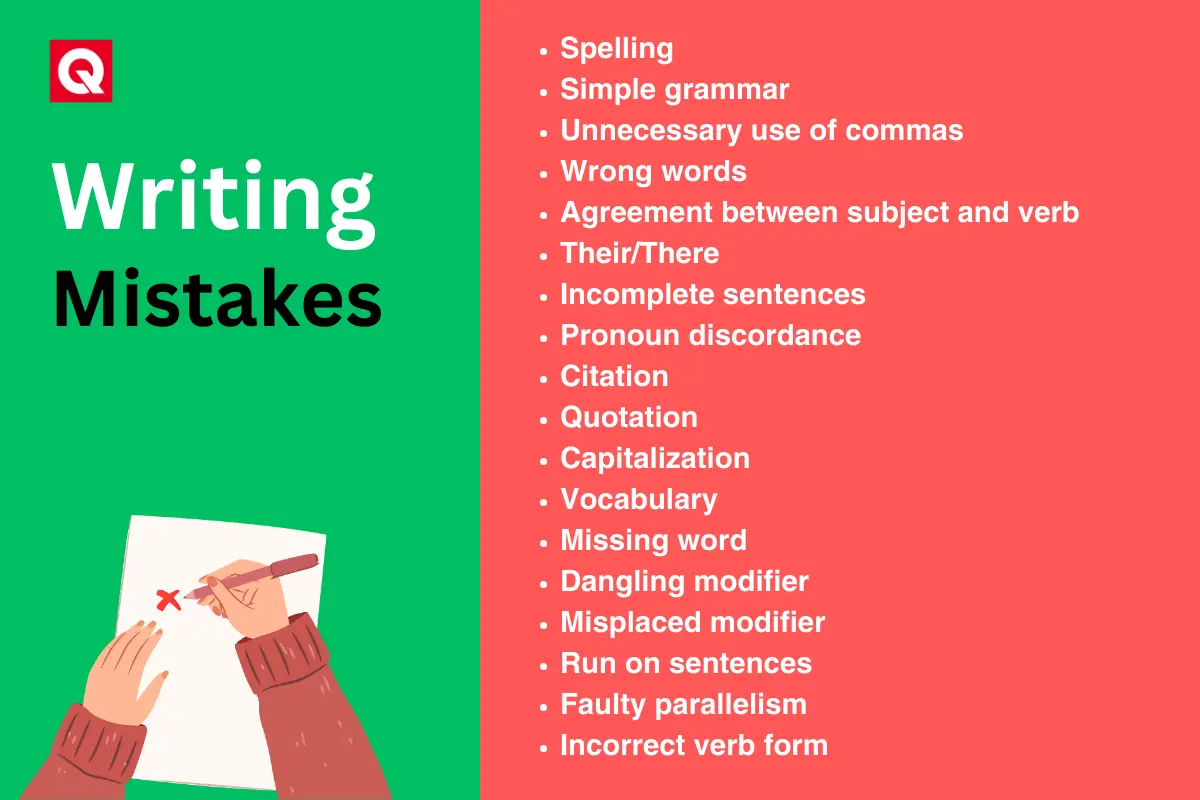 Most Common Mistakes in Writing