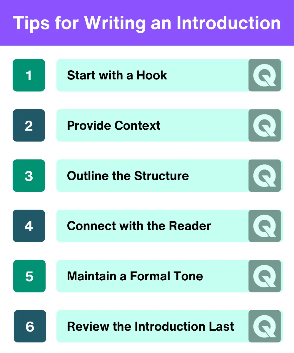 Tips for Writing an Introduction